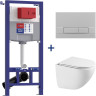 Сет: Инсталляция LEMARK PENEDA EXPERT + кнопка смыва BIT хром матовый + унитаз GLAZER белый глянец 100123433